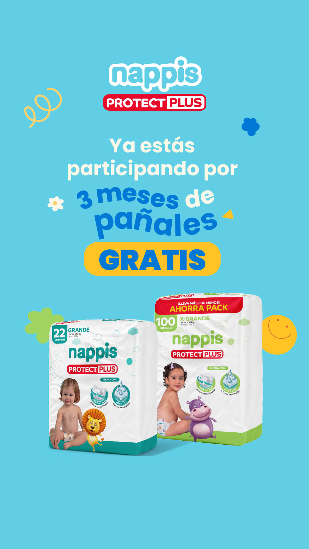 3 meses de pañales gratis - Nappis